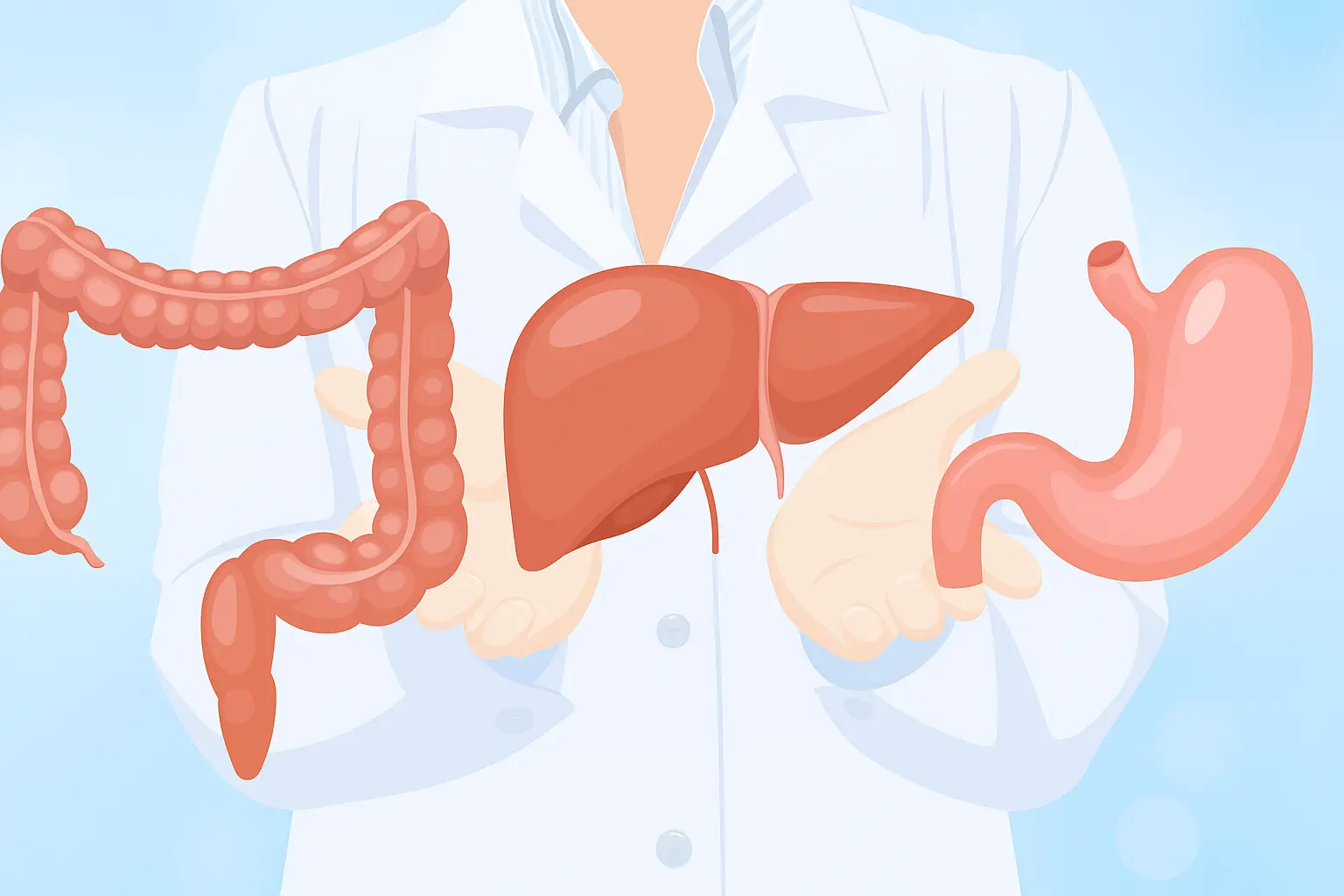 Cấu trúc cơ bản của hệ tiêu hóa và gan mật Sơ đồ hệ tiêu hóa và gan mật