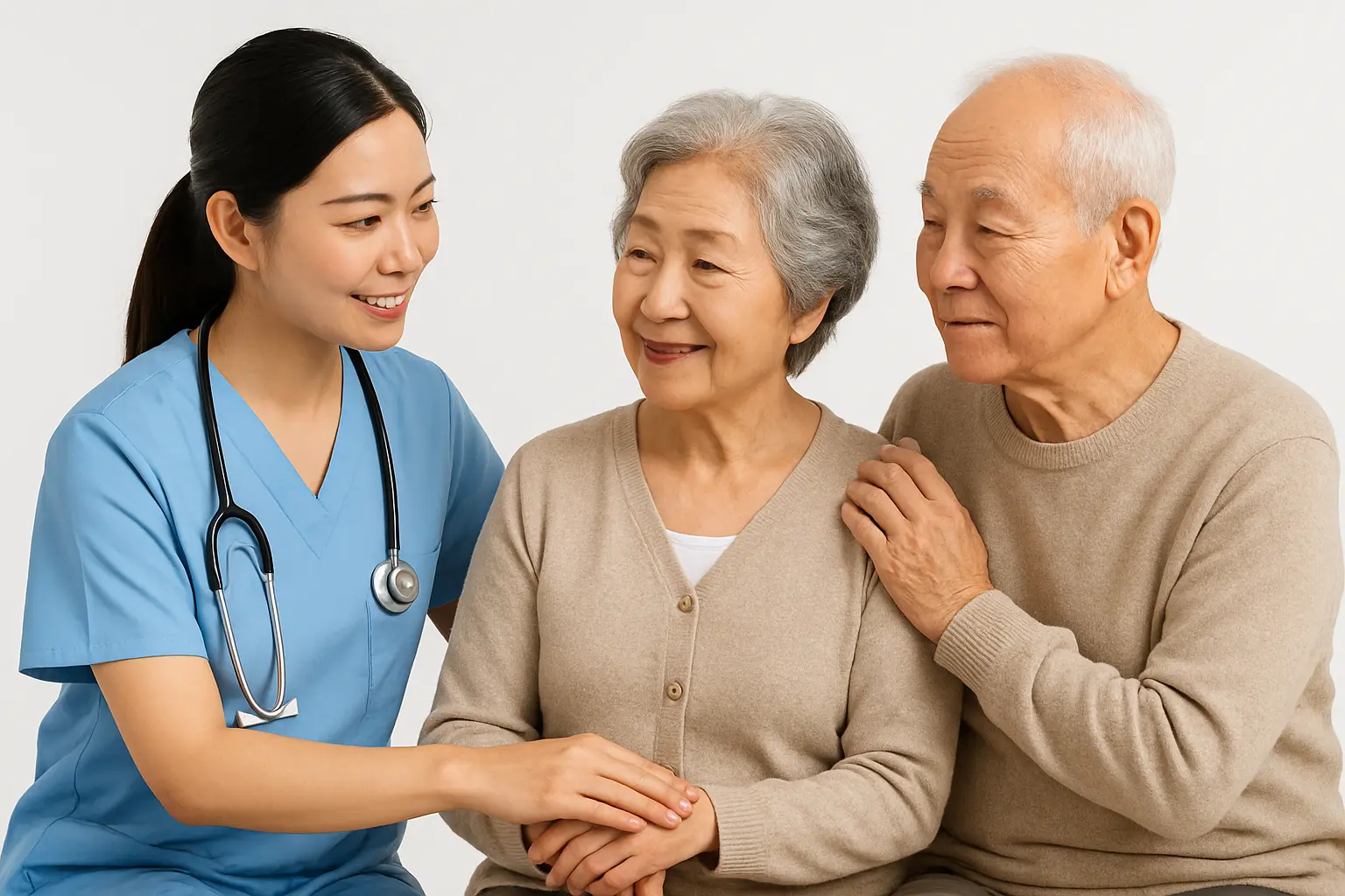 Bác sĩ lắng nghe bệnh nhân trong không gian riêng tư tại nhà Khám nội khoa tại nhà mang lại sự thoải mái và riêng tư