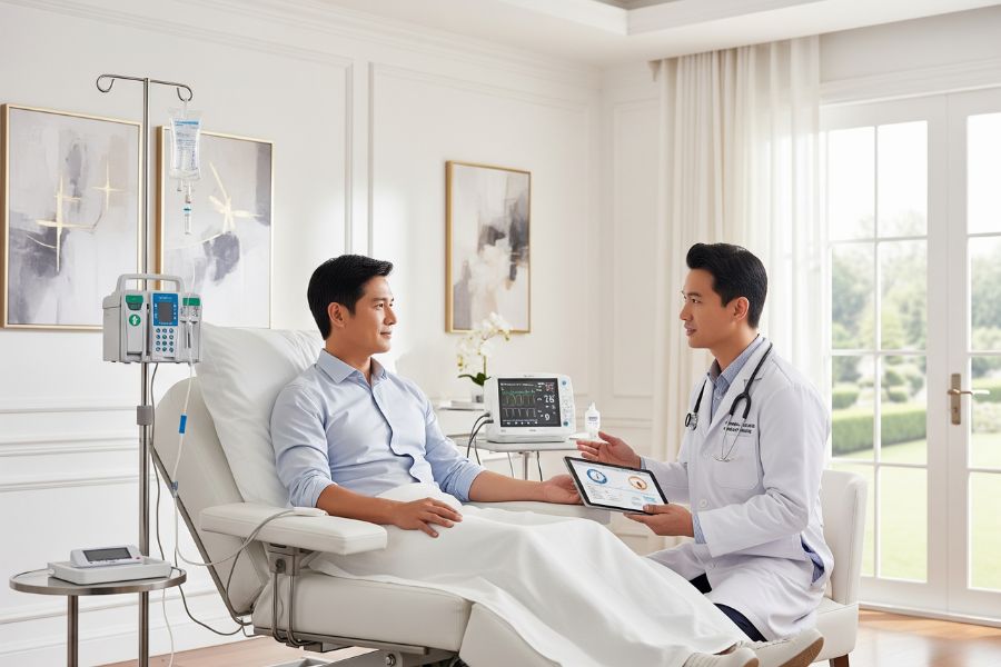 Nhận biết dấu hiệu khó thở là một trong những dấu hiệu khẩn cấp ung thư tại nhà Người chăm sóc kiểm tra dấu hiệu khó thở của bệnh nhân ung thư